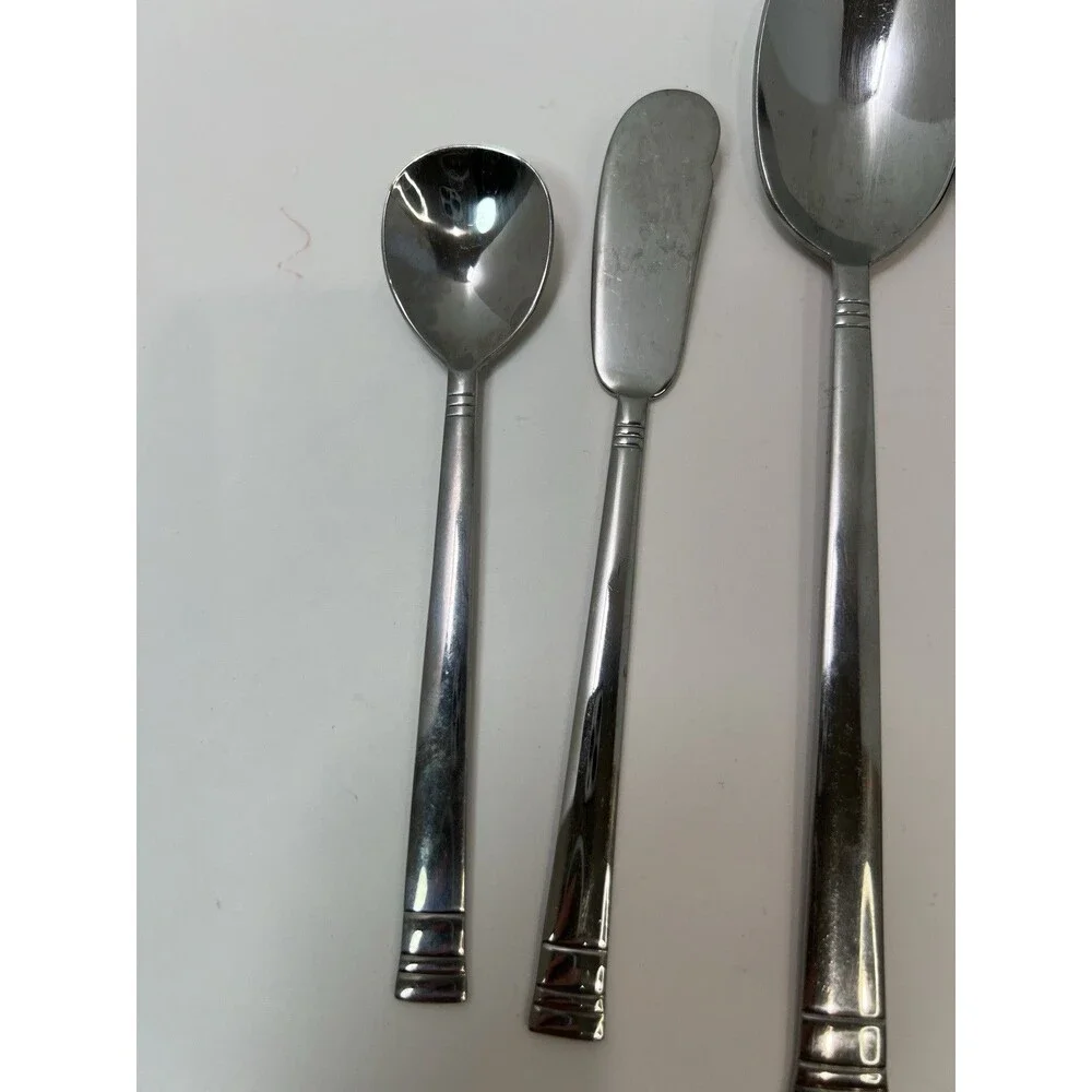 Oneida Sunnybrook 5 Piece Serving Set Quality Stainless Flatware Vietnam Glossy